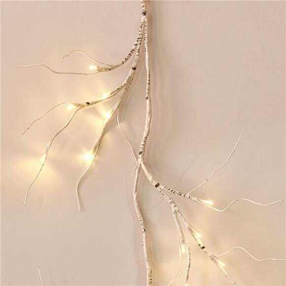 Lighted Birch Garland 6FT 48 LED Battery Operated Timer Pre-lit Twig Vine Lights - Picture 6 of 7